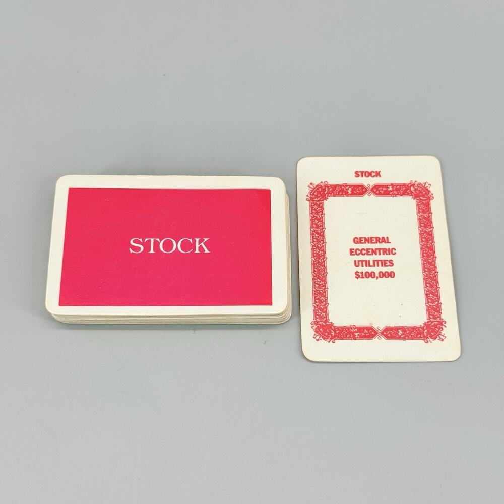 Selchow & Righter 1985 Go For Broke Board Replacement 25 Stock Cards Only